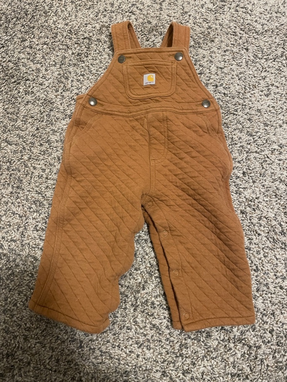 Carhartt 18m Brown Quilted Insulated Overalls